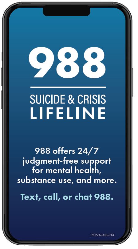 988 Suicide & Crisis Lifeline Large Magnet