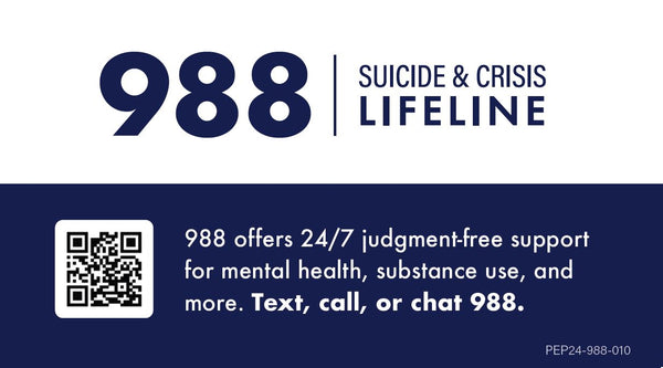 988 Suicide & Crisis Lifeline wallet card