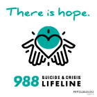 988 Suicide & Crisis Lifeline  Sticker - There is  Hope - Green