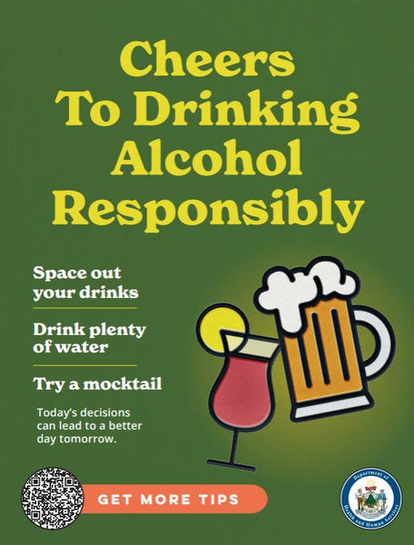 Sipping Point Poster Cheers to Drinking Alcohol Responsibly